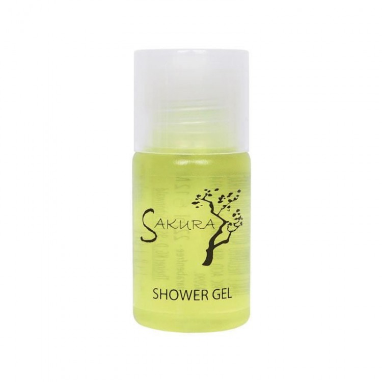 Sakura sprchový gel lahvička 22ml | Hotelová kosmetika Sakura sprchový gel lahvička 22ml | Hotelová kosmetika